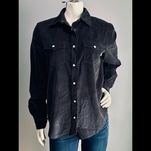 Universal Thread Black corduroy western style Button Down Shirt